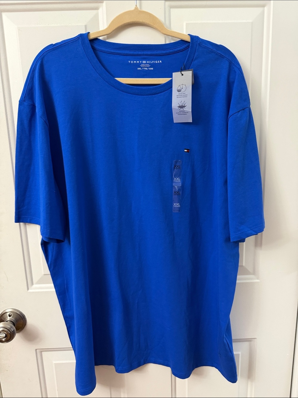 Tommy Hilfiger Men's Bold Blue Crew Neck T-Shirt